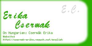 erika csermak business card